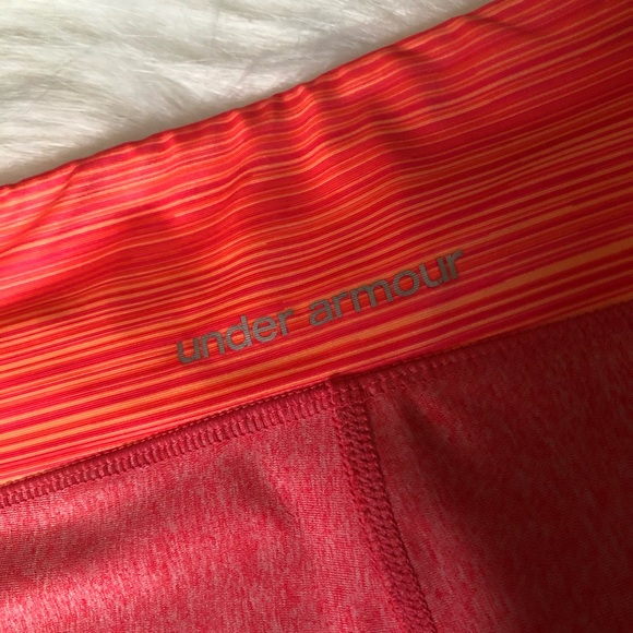 Under Armour Cropped Neon Athletic Leggings - Picture 4 of 8